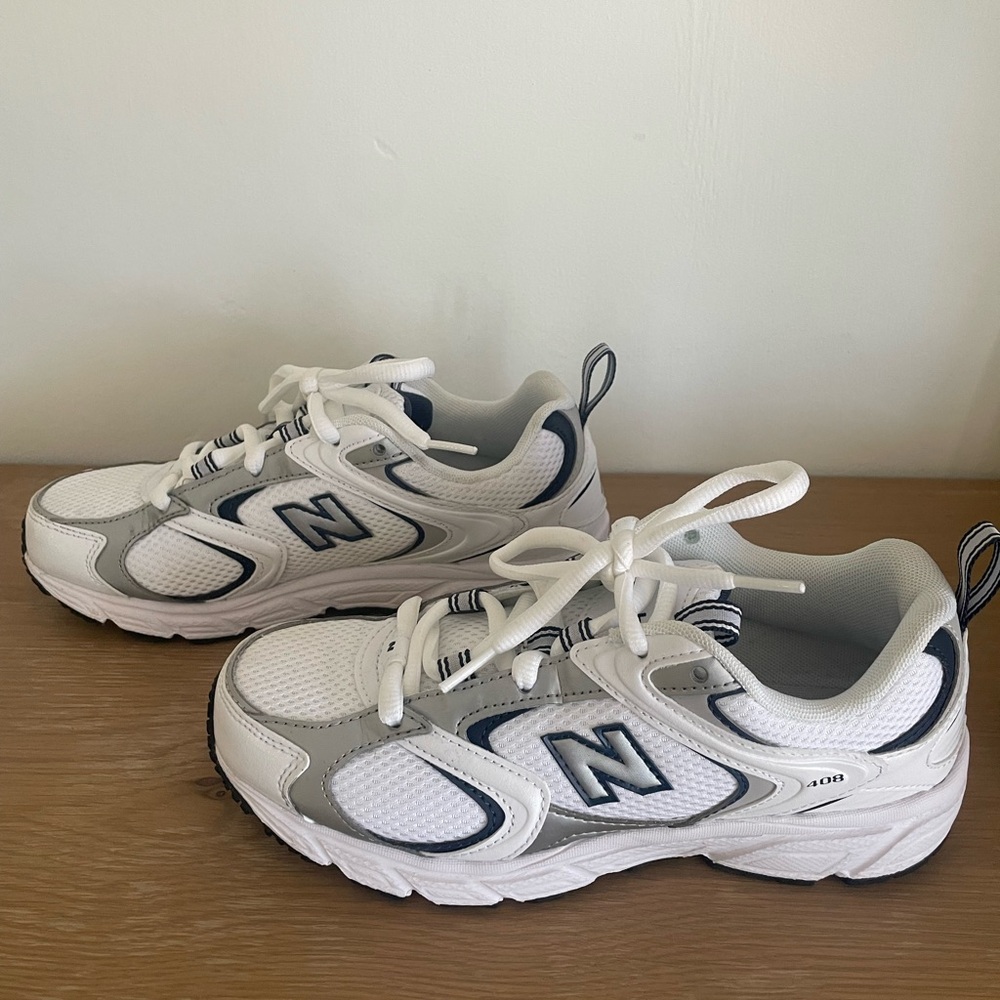 New Balance 408 White Blue & Gray Sneakers